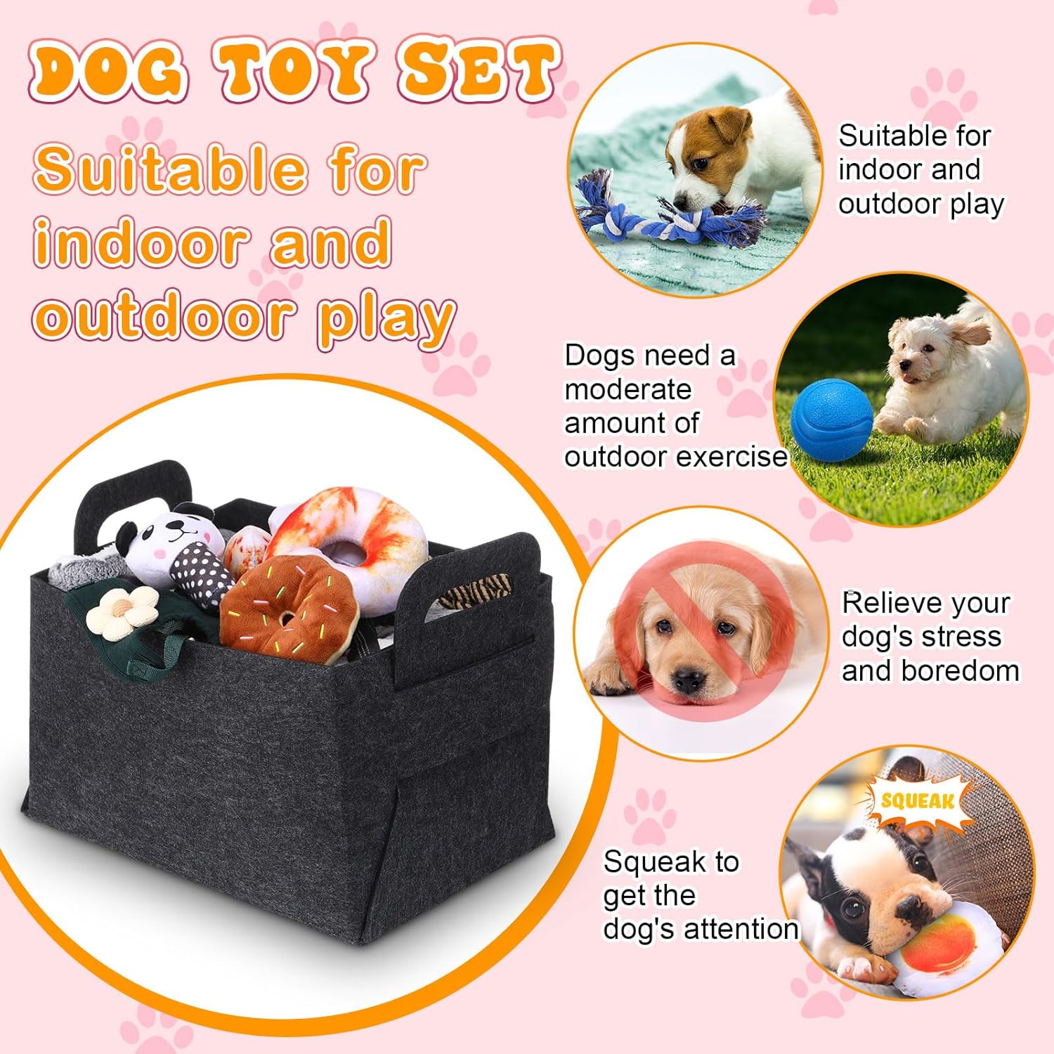 Abbylike 50 Pcs Puppy Supplies Starter Kit for Small Dogs Puppy Essentials Includes Leash, Bowls, Teeth Brushes, Water Bottle, and More Accessories for Dogs Pet Day Welcome Gift(Black) - Happypetzone.online - Image 2