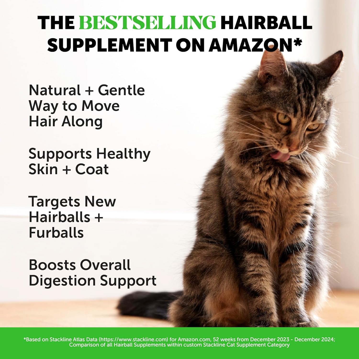 Cat Hairball Support Crunchy & Creamy Chews, Hairball Remedy Treats, Cat Furball Treatment, Supports Skin & Coat, Vitamins for Digestion, Chicken (30-Day Supply) - Happypetzone.online - Image 2