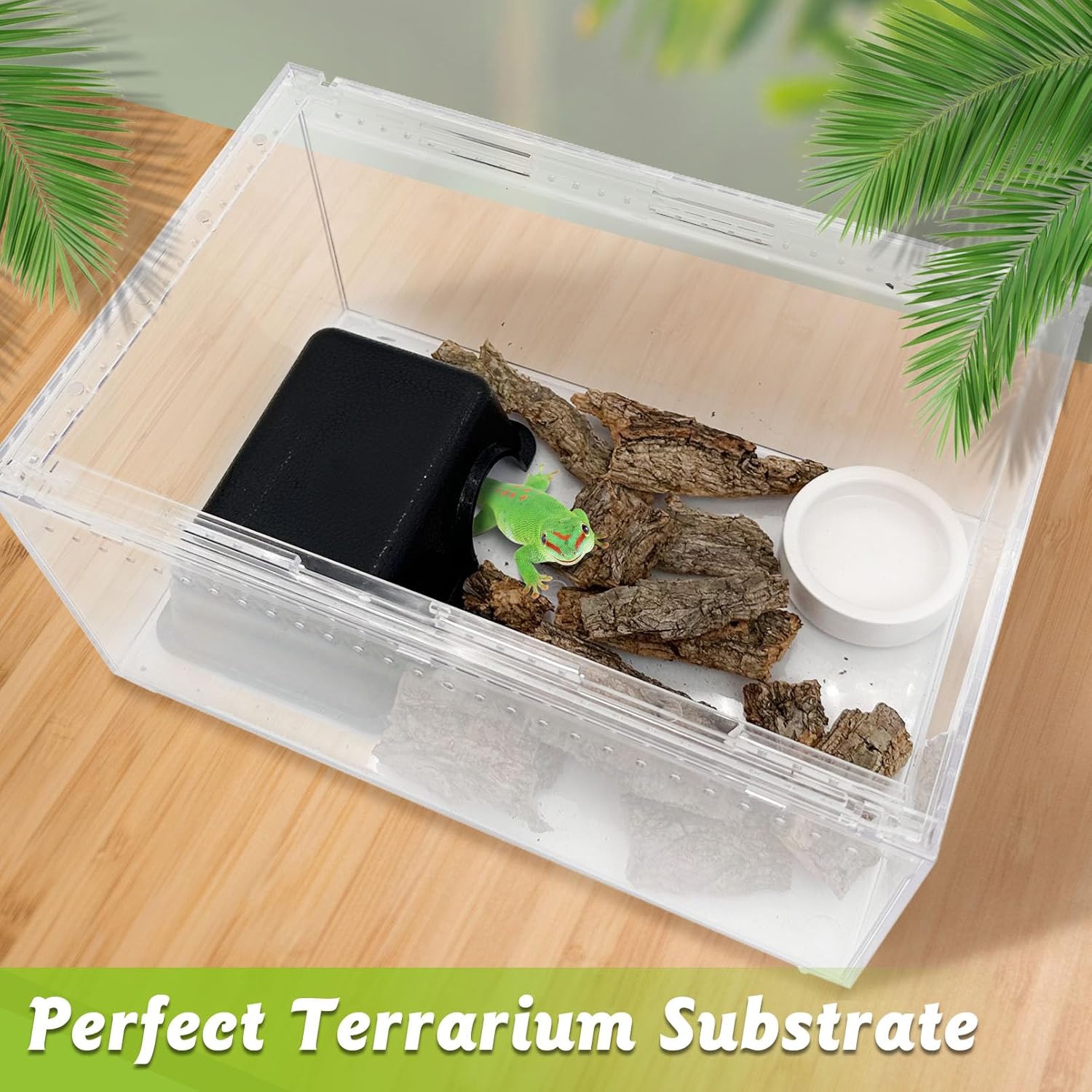 Reptile Cork Bark Bulk 1 Lb Reptile Bark Bedding Natural Flat Cork Wood Pieces Terrarium Substrate Tank Supplies for Bearded Dragon Snake Spiders Hermit Crabs Geckos Tortoise - Happypetzone.online - Image 5