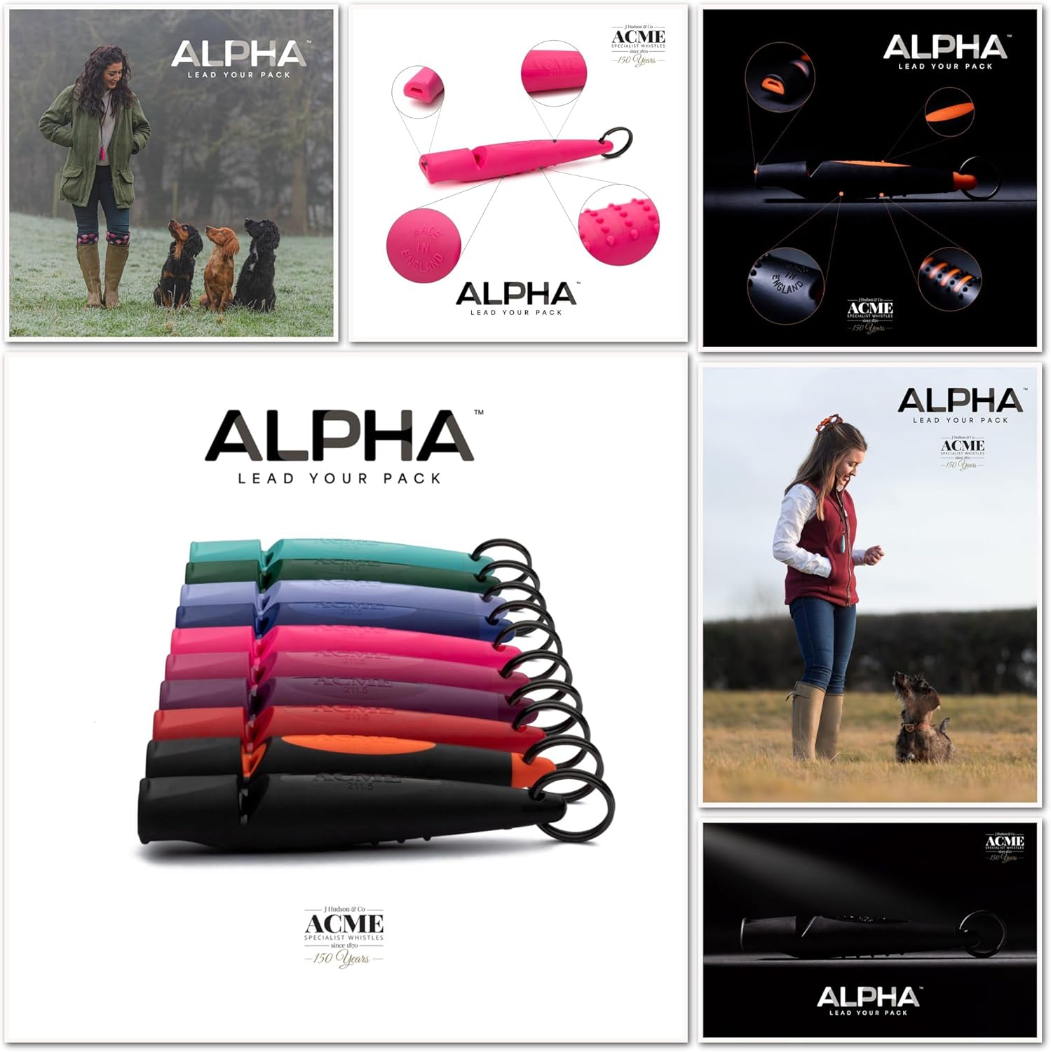 ACME Alpha 211.5 Professional Dog Training Whistle with Enhanced Ergonomic Grip. BPA-Free Plastic. 110 dBA. Long Range. Standardized Frequency. Weatherproof. Made in the UK (Black on Day Glow Orange) - Happypetzone.online - Image 6