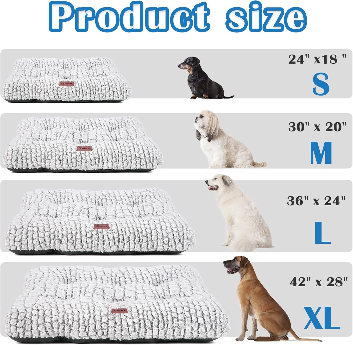 Dog Bed Crate Pad Plush Dog Crate Mat for Small Medium Large Dogs Soft Dog Bed Anti Slip Fulffy Comfy Kennel Pad - Happypetzone.online - Image 6