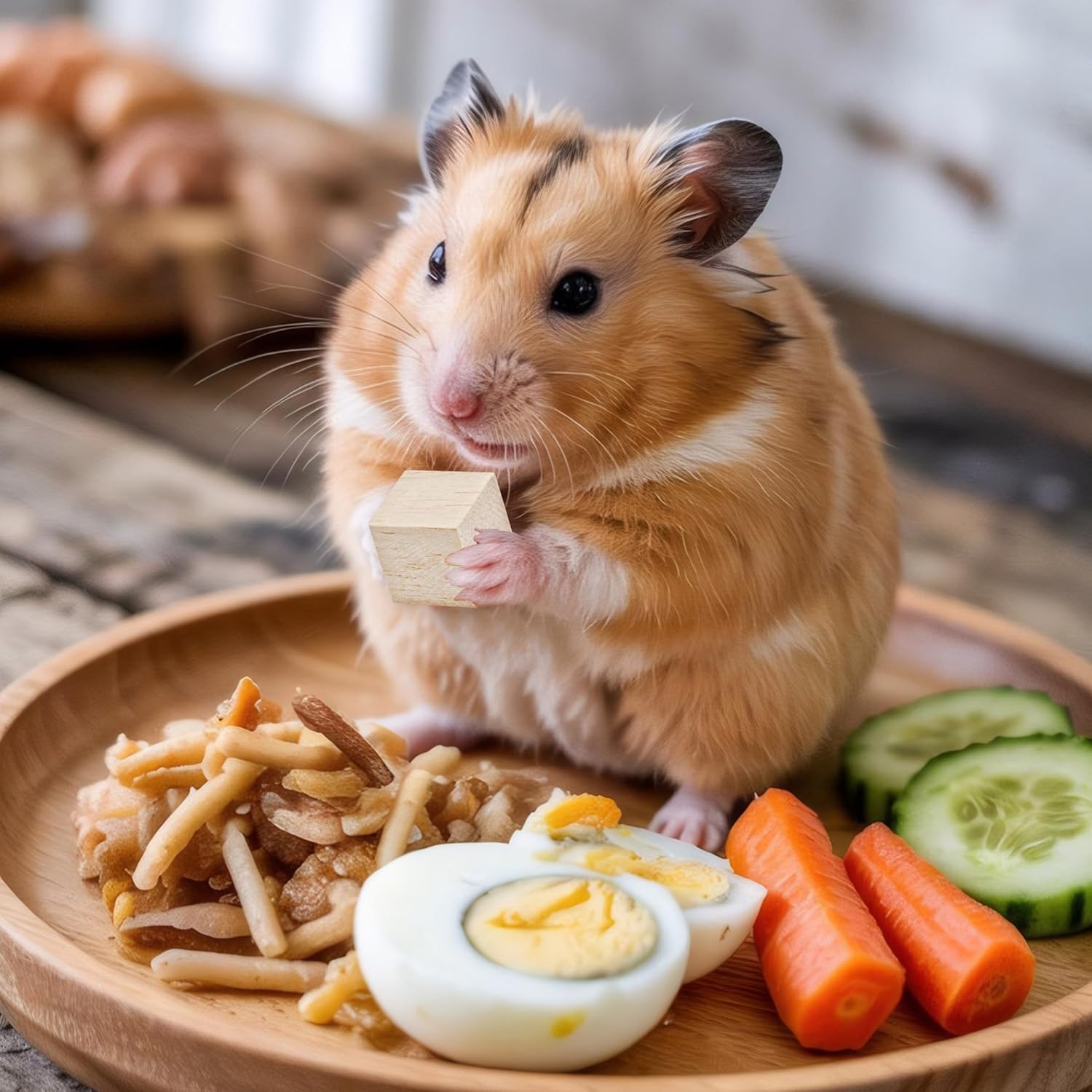 Fruit-Infused Balsa Wood Chew Toys, 16PCS Strawberry Orange and Pitaya Molar Blocks for Rabbits, Guinea Pigs and Chinchillas, 1.6 Inch Large Natural Small Animal Teeth Grinding Treats - Happypetzone.online - Image 5