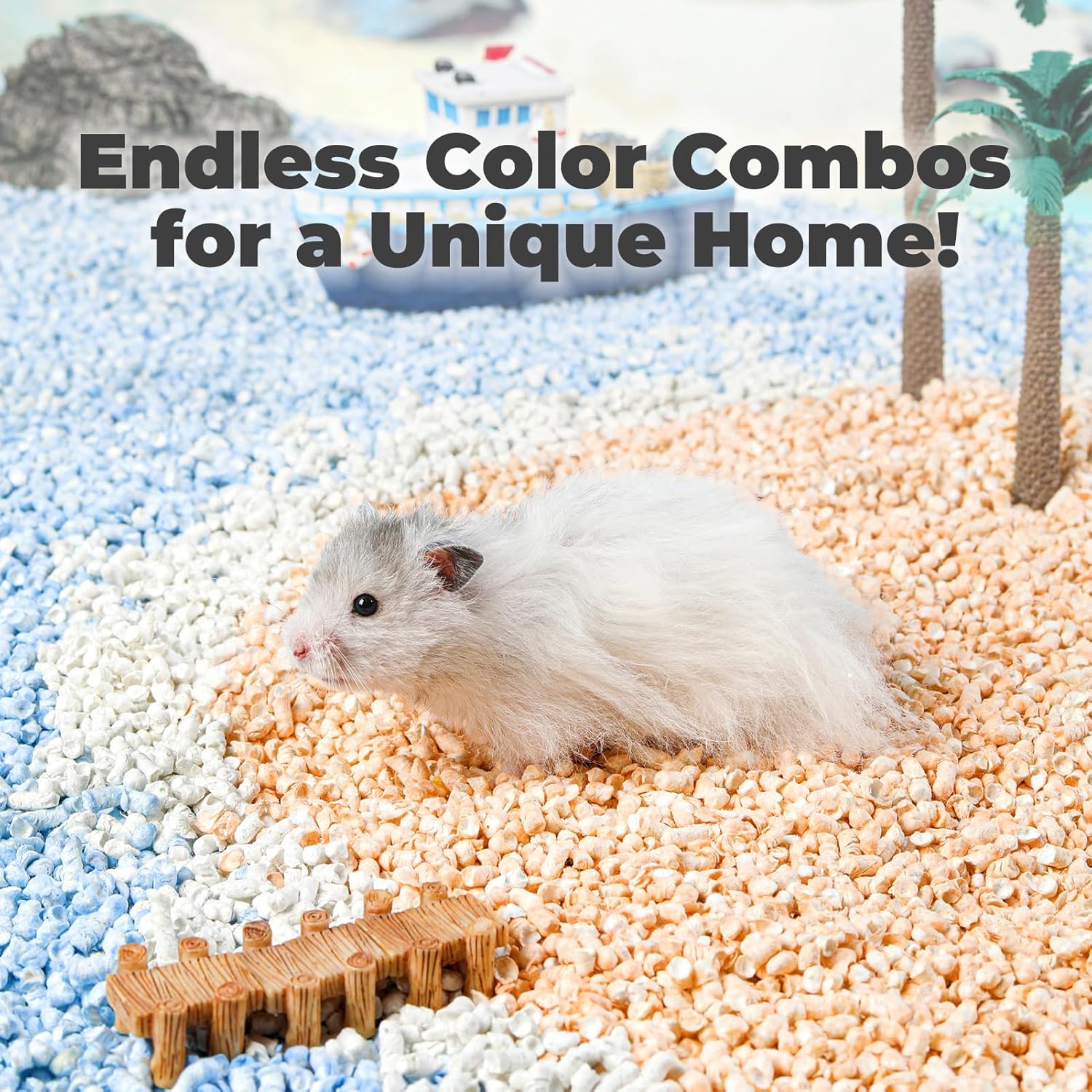 mini&moe Rabbit Litter Paper Pellet Bedding: Hamster Bedding Odor Control & Moisture Absorbent Natural Paper Pellet Bedding - for Small Animal Guinea Pigs,Rabbits Bedding 1.98lb - Happypetzone.online - Image 6