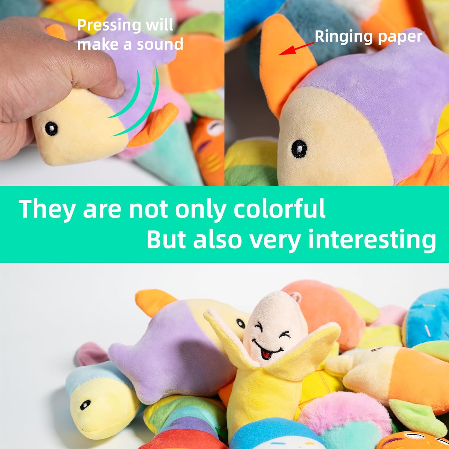 19 Pack Puppy Squeaky Dog Toys Set Plush Puppies,Cute Chew Pets Dog Toy with Squeakers for Small Dogs Playtime - Happypetzone.online - Image 5