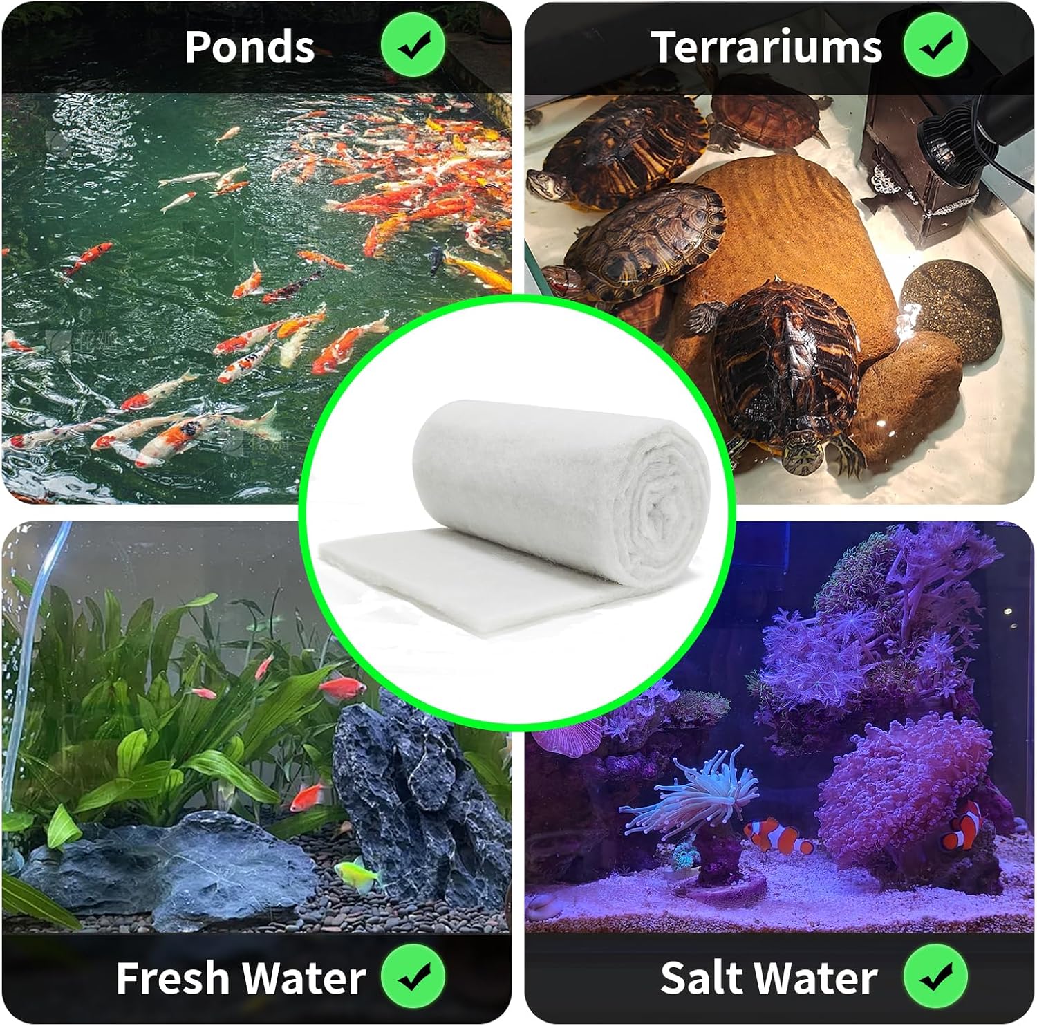 hygger 3/4'' Thick Aquarium Filter Floss 12"x 86" Poly Fiber Fish Tank Filter Media Water Polishing Filter Pad for Sump Canister Hang On Back Filter Cut to Size - Happypetzone.online - Image 5