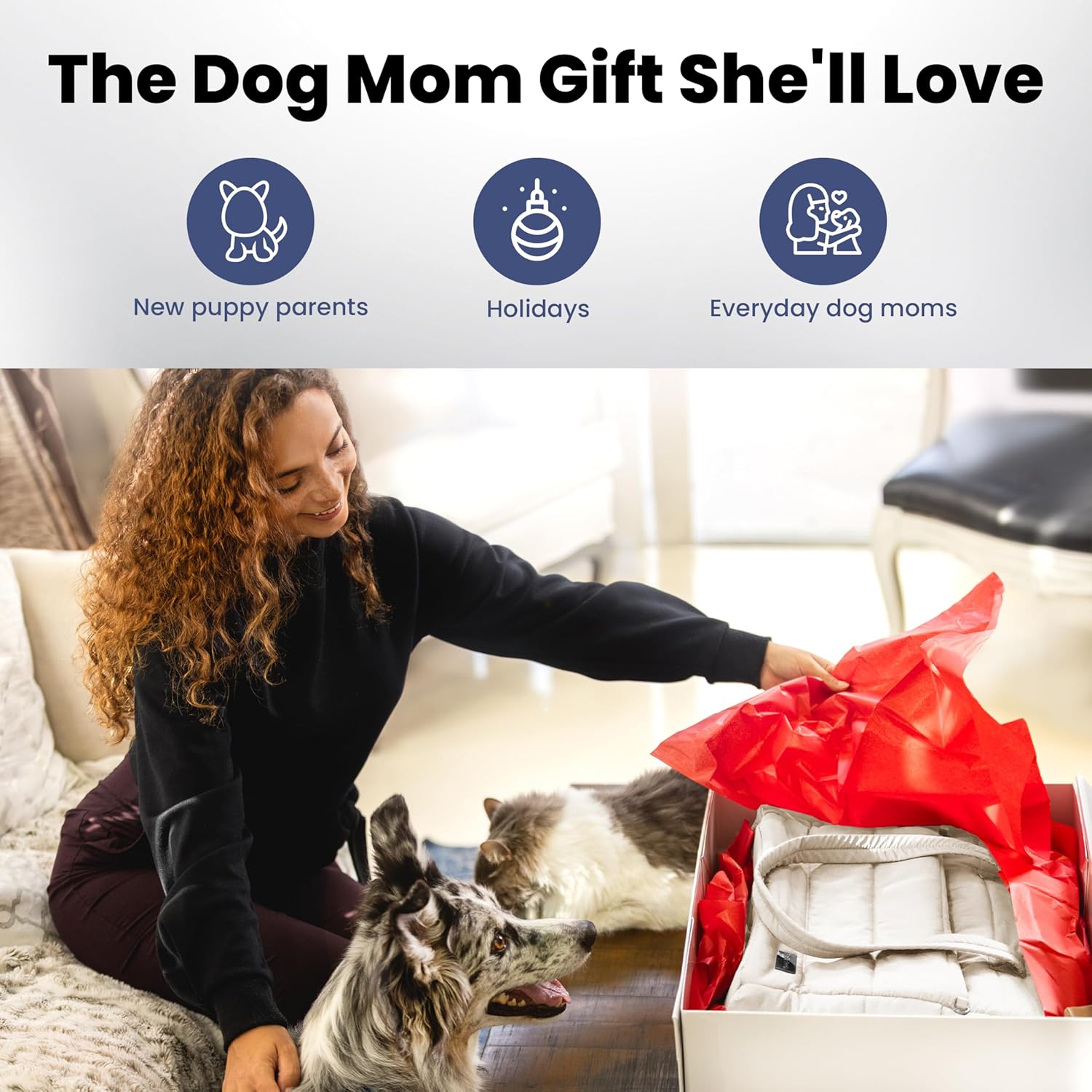 rubyloo Puffer Dog Travel Bag for Dog Moms – Doggy Diaper Bag with Pet Bowls & Food Storage or Everyday Puffy Tote – Doggy Mom Gifts for Women – Lightweight, Travel-Ready Gift for Pet Lovers – Beige - Happypetzone.online - Image 6