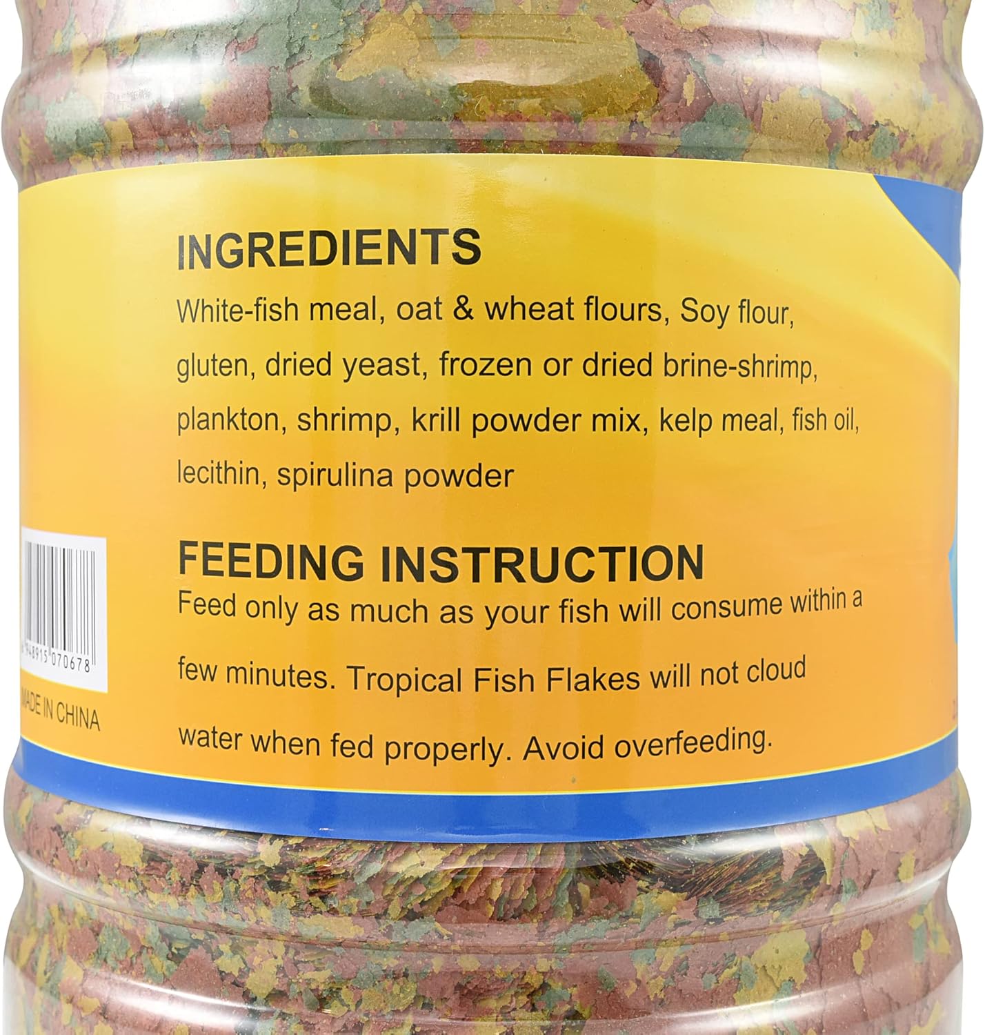 Color Enhancing Tropical Fish Flakes with Spirulina & Shrimp — Premium Whitefish Formula — 2.5lb Bulk Aquarium Fish Food - Veteran Owned Small Business - Happypetzone.online - Image 3