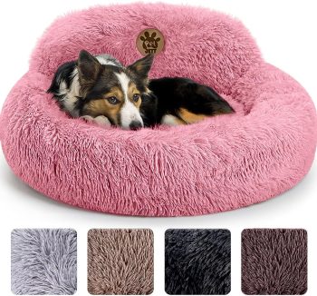 round dog bed fluffy