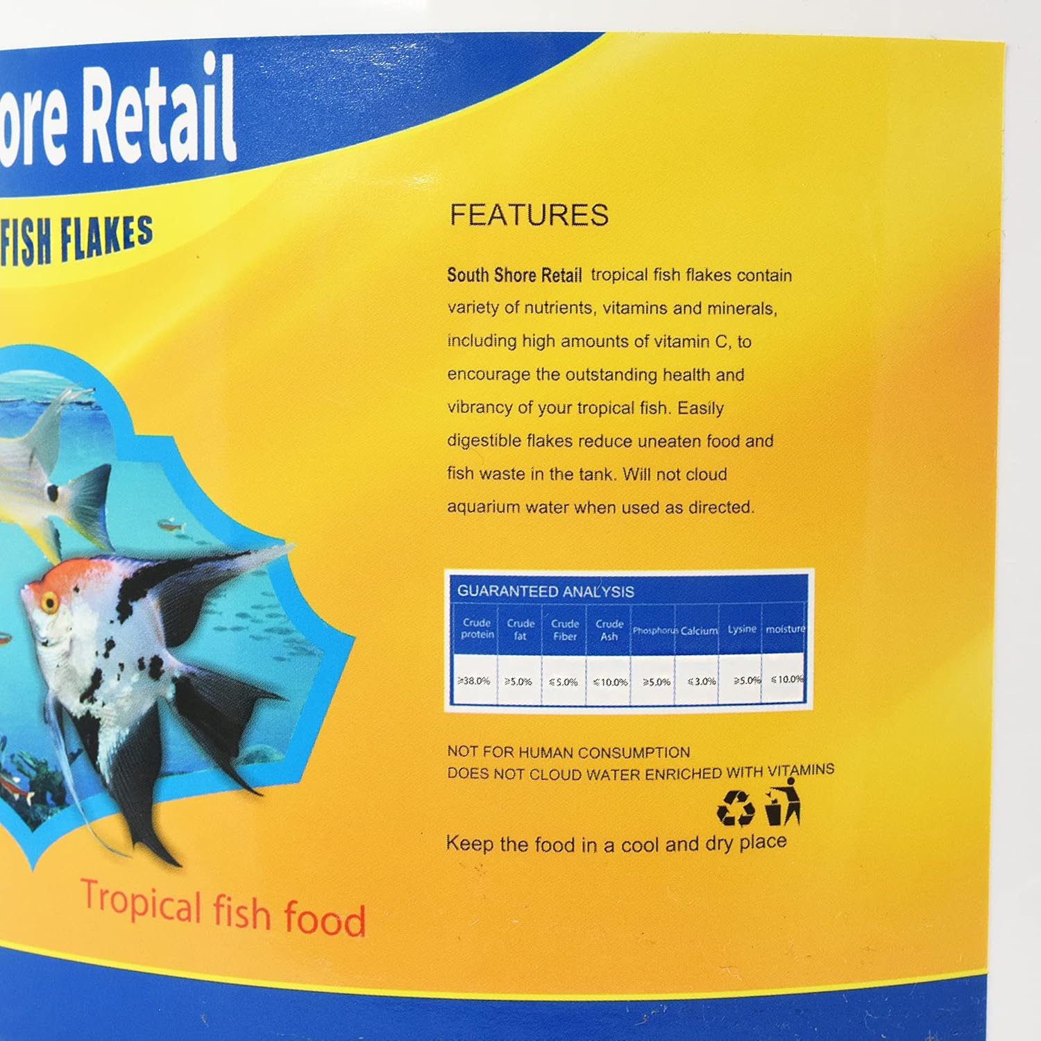 Color Enhancing Tropical Fish Flakes with Spirulina & Shrimp — Premium Whitefish Formula — 2.5lb Bulk Aquarium Fish Food - Veteran Owned Small Business - Happypetzone.online - Image 4