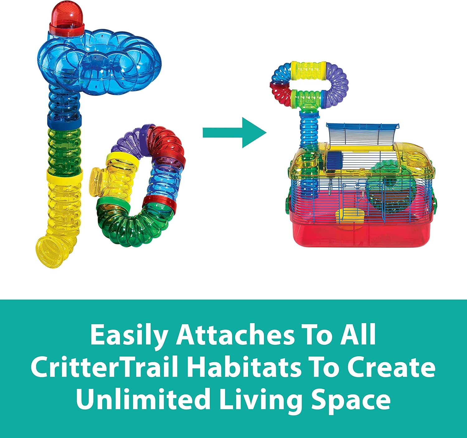 Kaytee CritterTrail Fun-nel Loop-D-Loop Accessory Kit Small Animal Habitat Tubes (2 Inch Diameter Tubes) - Happypetzone.online - Image 6