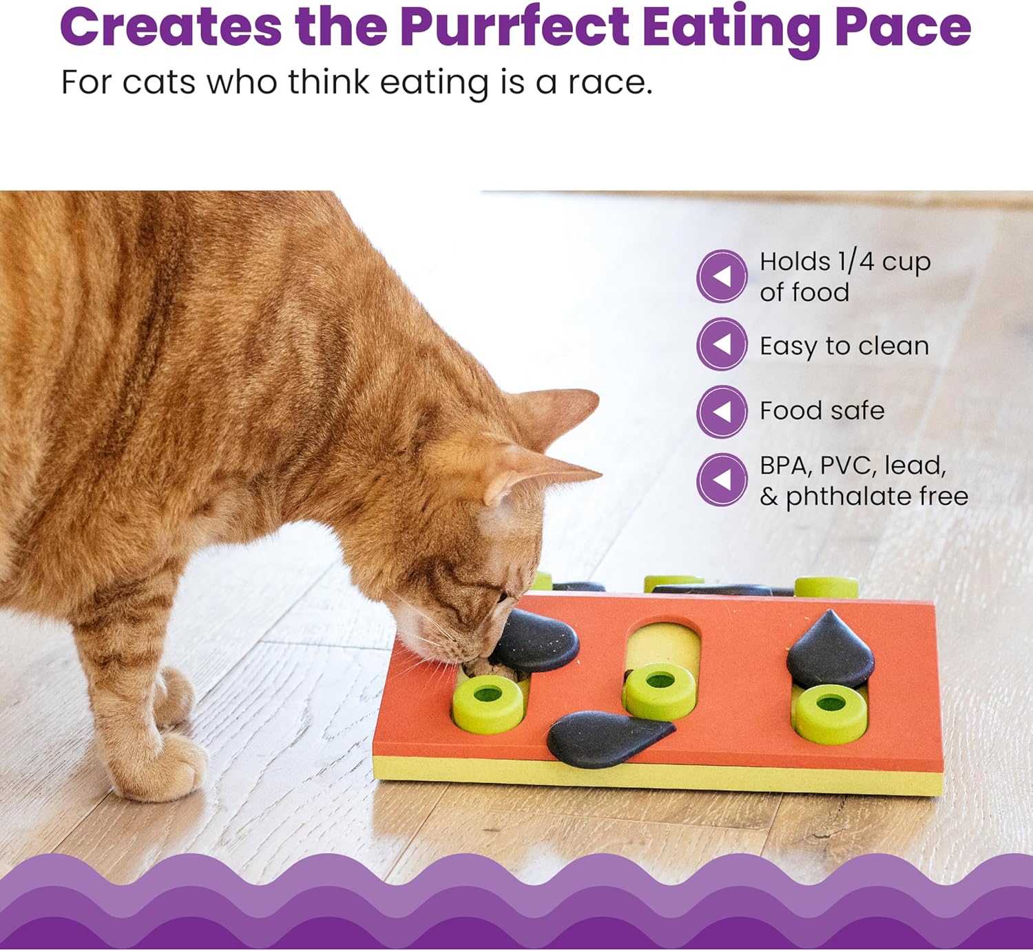 Catstages by Nina Ottosson Melon Madness Puzzle & Play – Interactive Treat Puzzle Feeder for Cats, 12 Hidden Treat Compartments Slow Feeder, Durable & Easy-Clean, 10 Inches, Pink - Happypetzone.online - Image 4