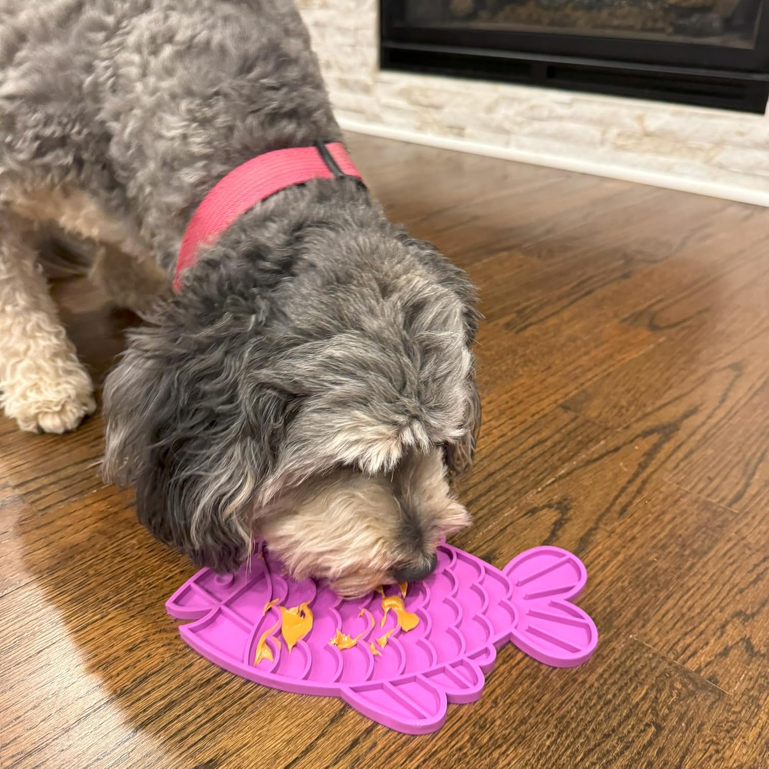 SPOT Soother Lick Mat-Licking Mat for Cats, Kittens, Medium and Large Dogs and Puppies, Food Grade Rubber, Anxiety Reliever, Dog Peanut Butter Lick Pad, Slow Feeder, 9.75inch, Fish - Happypetzone.online - Image 7