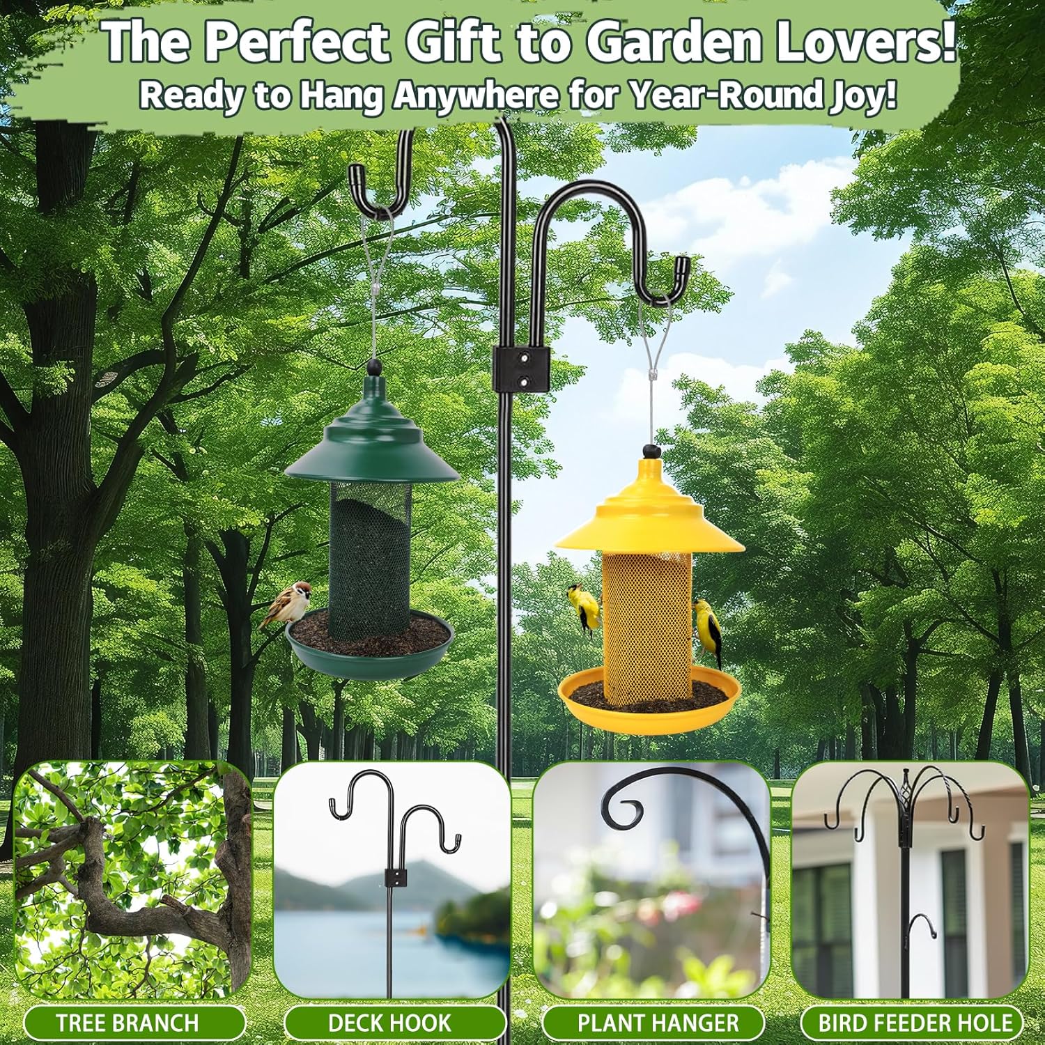 Finch Feeder - All-Metal Squirrel Proof Thistle Nyjer Seed Bird Feeder for Outdoors, 2.5LB Capacity, Powder-Coated Rust Resistant Mesh Design for Goldfinches & Small Birds Yellow - Happypetzone.online - Image 8