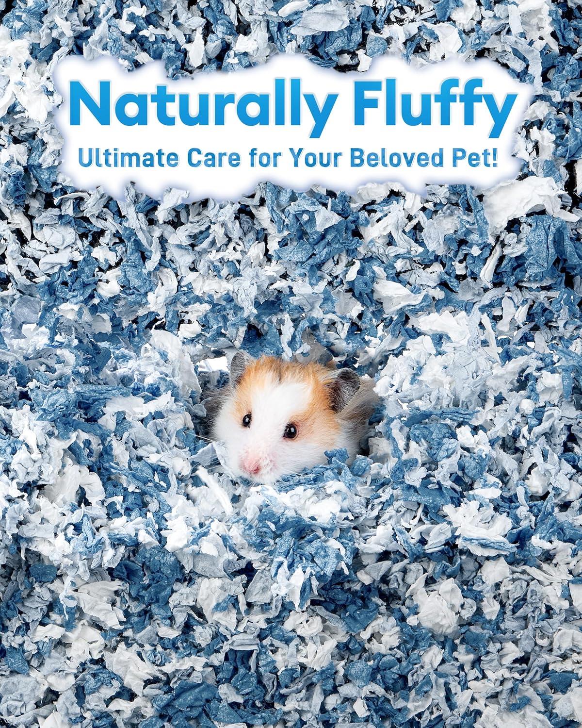 BUCATSTATE Hamster Bedding 15L, 99% Dust-Free Guinea Pig Paper Bedding Odor Control Paper Bedding, Cozy Small Animal Bedding for Rabbit Rat Syrian Dwarf Hamsters Gerbils (Ocean Blue) - Happypetzone.online - Image 5