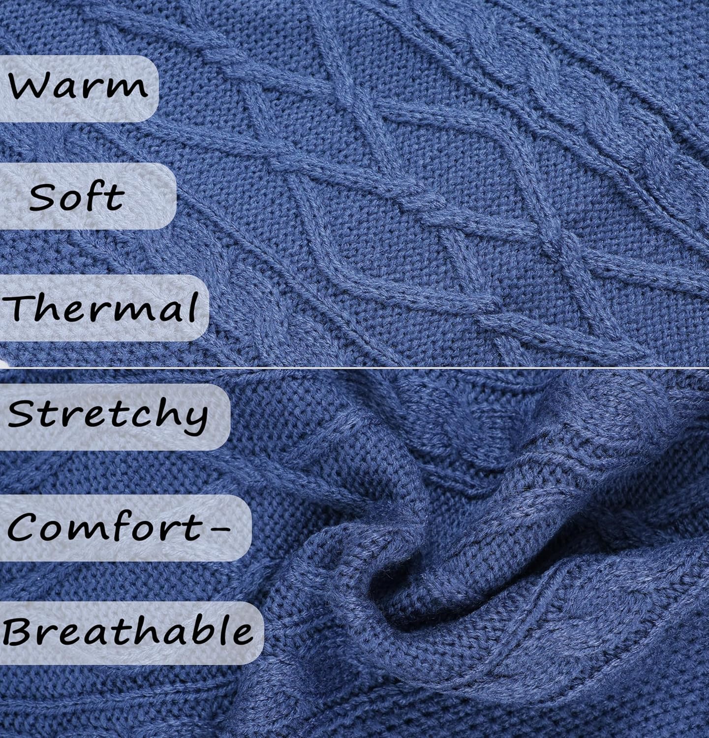 Dog Sweaters for Small Dogs XS Dog Sweater Winter Dog Clothes Boy Chihuahua Yorkie Sweater Warm Pet Clothes Knitted Solid Puppy Sweater Cat Sweater Doggy Turtleneck for Cold Weather (Blue, X-Small) - Happypetzone.online - Image 3