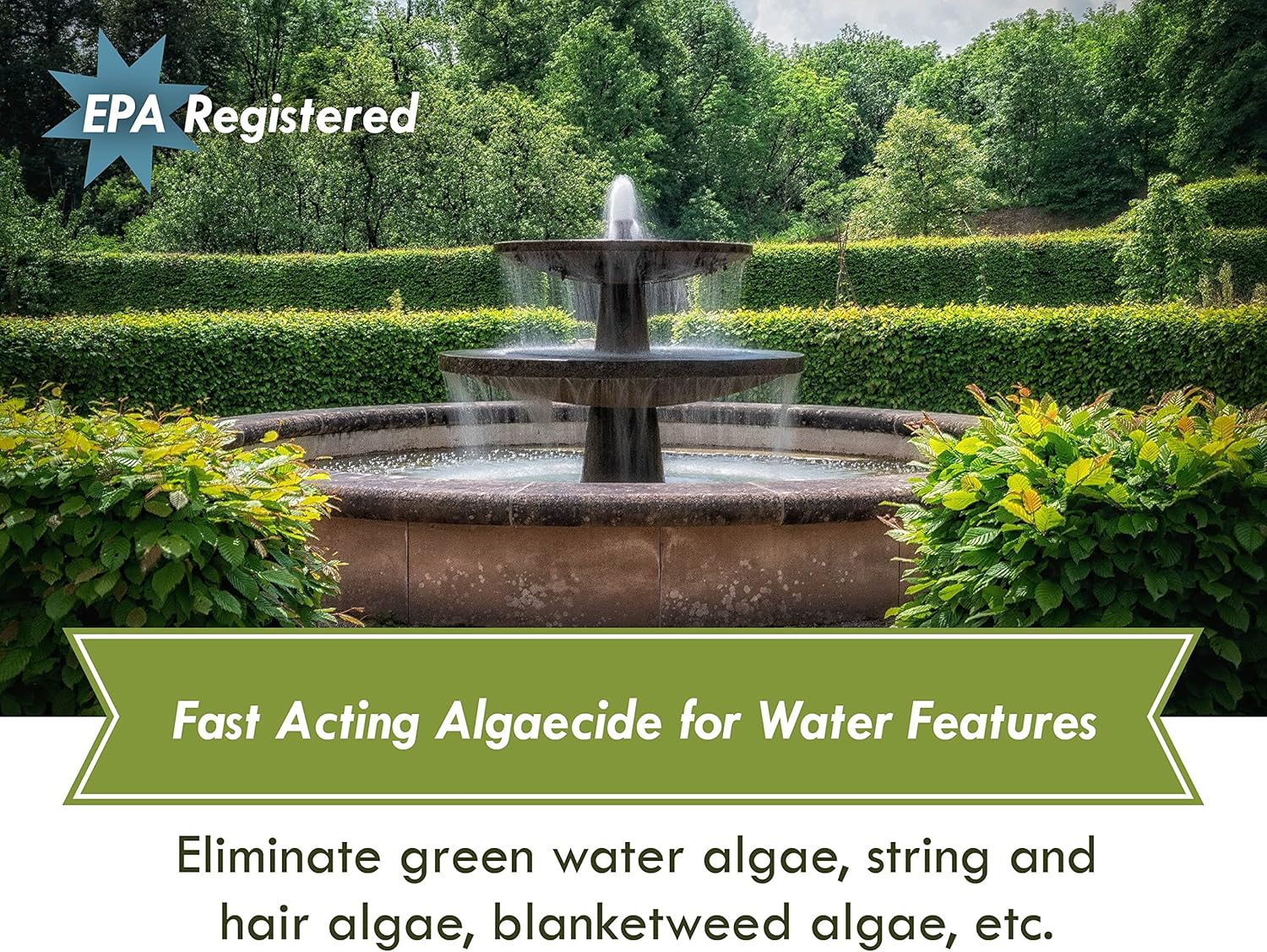 Fountain Algaecide and Clarifier - 8oz - Kills and Inhibits All Types of Algae Growth, Formulated for Small Ponds and Water Features, Treats up to 8,000 Gallons - Happypetzone.online - Image 2